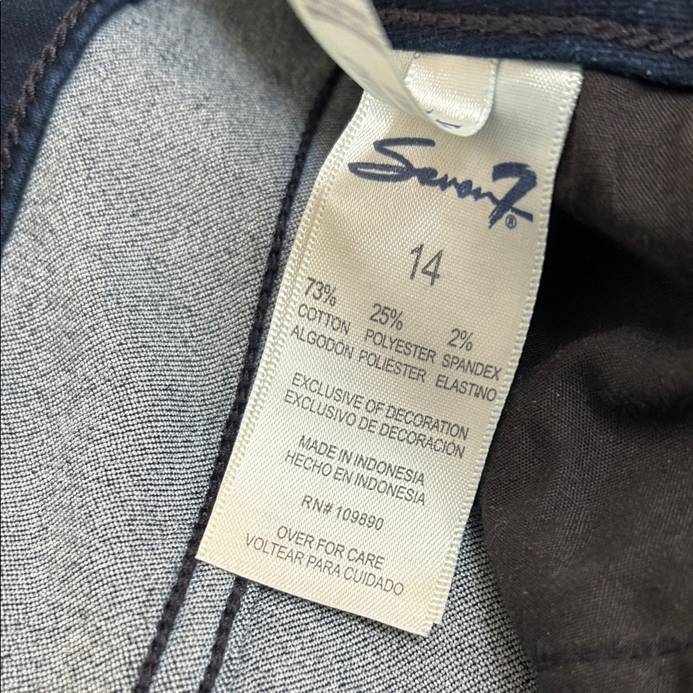 Seven7 Dark Blue Women’s Jeans - high rise, skinny crop - Picture 6 of 6